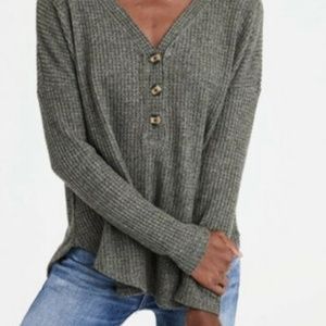 American Eagle Soft and Sexy Waffle Sweater